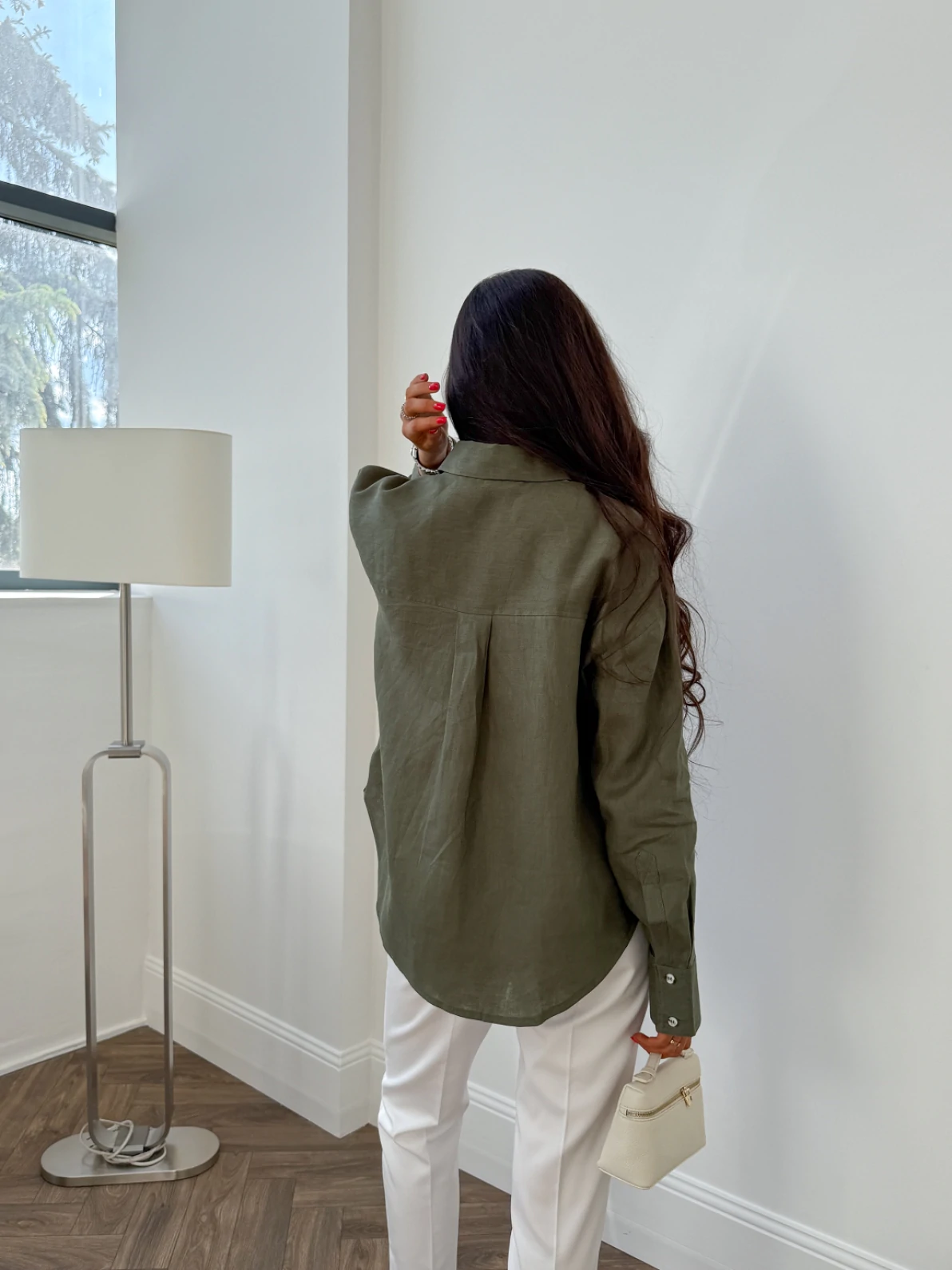 Сорочка linen light Колір: Олива; Розмір: ХС-С